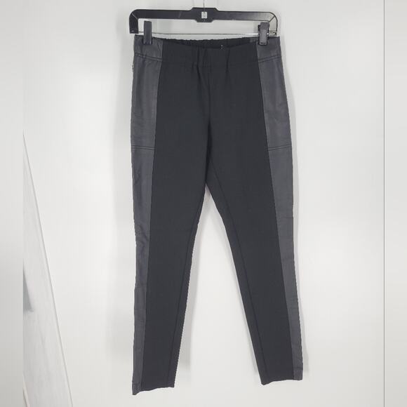 Club Monaco Black Faux Leather Amya Leggings 6 - Picture 1 of 8